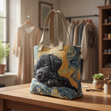 Borsa Tote Snooze Labrador Nero Starlight