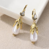 Orecchini Vintage Botanici con Perle
