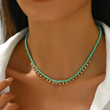 Collana Minimal in Turchese e Oro