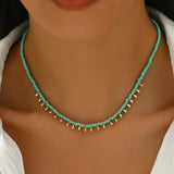 Collana Minimal in Turchese e Oro