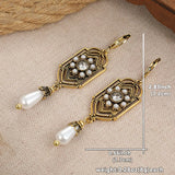 Orecchini Vintage Incastonati in Perle Dorate