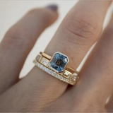 Iris – Set di Anelli Vintage Oro & Blu