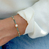 Bracciale Minimal in Turchese e Perle