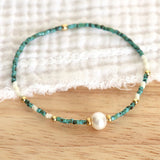 Bracciale Minimal in Turchese e Perle