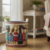 Cesto della Biancheria per Dachshund Felici