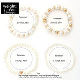 Set di 4 Bracciali Impilabili con Perle