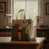 Borsa a Spalla Trapuntata Books and Blooms