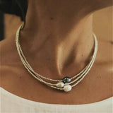 Collana Multi-Strato in Perle Barocche
