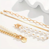 Set di Braccialetti di Perle Stratificate di Lusso