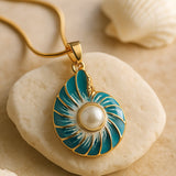 Collana con Pendente di Perla di Conchiglia