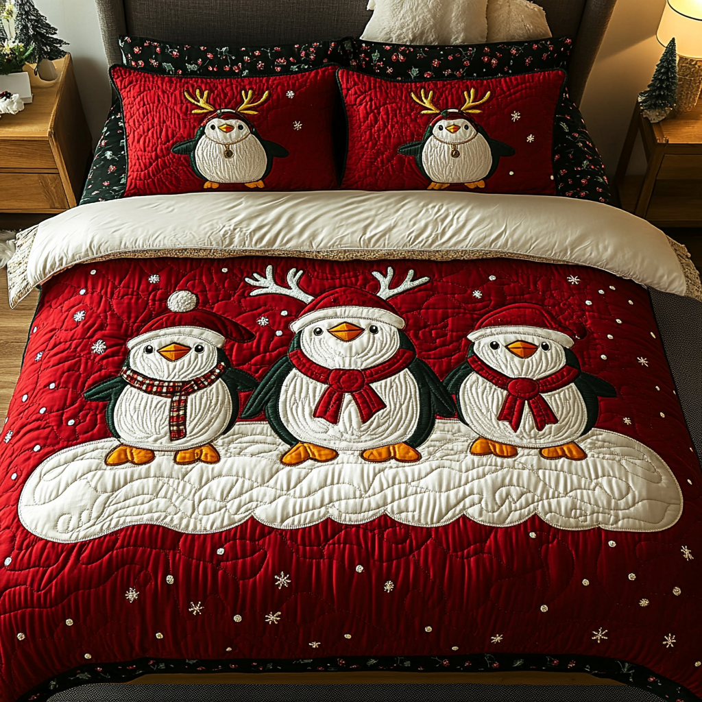 Set di Biancheria da Letto Natale 3 Pezzi
