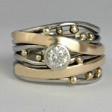 Royal - Anello in Zirconia Incastonato in Oro Vintage