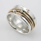Shine - Anello in Argento Strato Vintage Oro