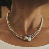 Collana con Ciondolo di Perle Classiche