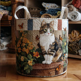Cesto della Biancheria Gatto Tra i Petali