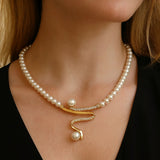Collana di Perle Naturali + Set di Orecchini