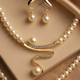 Set di Gioielli Elegante con Perle