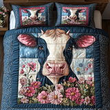 Set di Biancheria da Letto 3 Pezzi "Sogni di Mucche in Campagna"