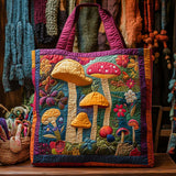 Borsa a Spalla in Maglia con Funghi