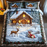 Set di Biancheria da Letto Incantato con Fiocchi di Neve