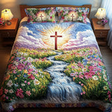 Set di Biancheria da Letto 3 Pezzi Floral Path Cross