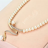 Collana di Perle Naturali + Set di Orecchini