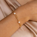 Bracciale a Catena di Perle Senza Tempo