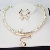 Collana di Perle Naturali + Set di Orecchini