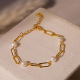 Bracciale a Catena di Perle Senza Tempo