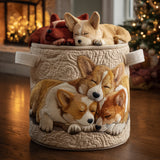 Cesto per la Biancheria dei Sogni Corgi delle Feste