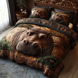 Set di Biancheria da Letto Jungle Hippo