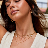 Collana a strati con goccia di perla Kay