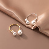 Anello Regolabile in Perla d'Acqua Dolce Tripla in Argento S925