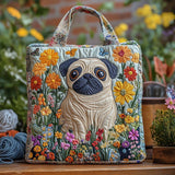 Borsa Tote Pug in Fiore