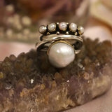 Set di Anelli con Perle Stratificate