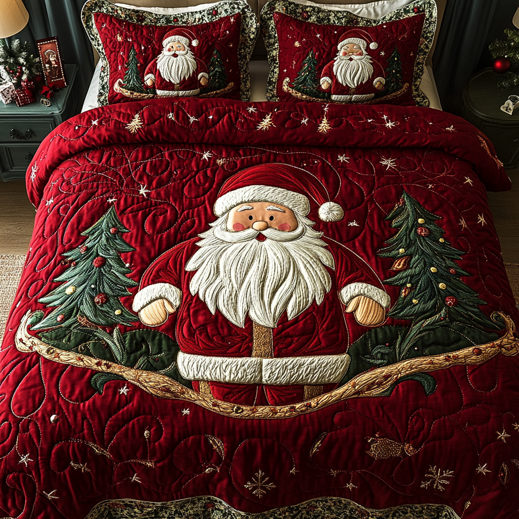 Set di Biancheria da Letto Natale 3 Pezzi
