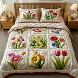 Set di Biancheria da Letto Trapuntato 3 Pezzi Spring Whispers