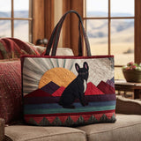 La Borsa Tote a Motivo Frenchie