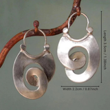 Orecchini a spirale in argento vintage