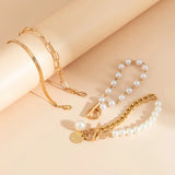 Set di Bracciali di Perle a Strati di Lusso