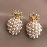 Orecchini a forma di ananas con perle