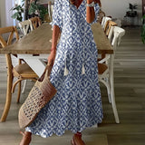 Alice | Women's Printed V Neck Maxi Dress