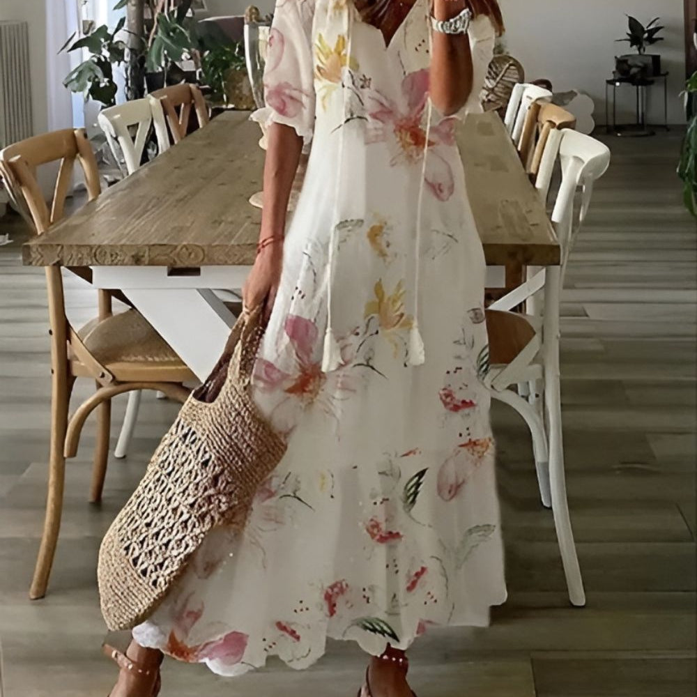 Alice | Women's Printed V Neck Maxi Dress