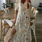 Alice | Women's Printed V Neck Maxi Dress
