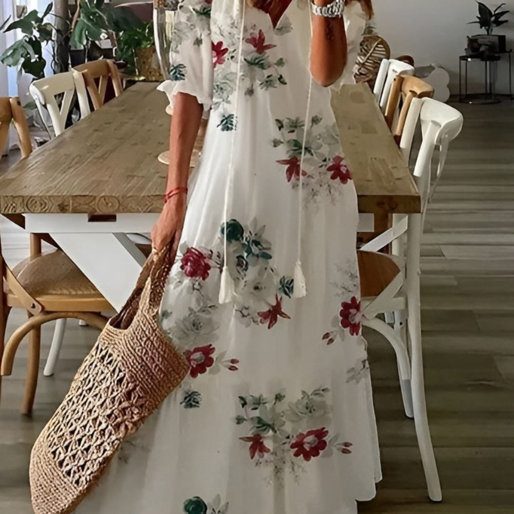 Alice | Women's Printed V Neck Maxi Dress