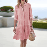 Amelia | Women's Striped Cotton Shirt Dress