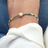 Bracciale Minimal in Turchese e Perla