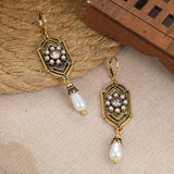 Orecchini Vintage in Perla Incastonata d'Oro