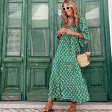 Brooke | Women's Polka Dot Long Sleeve Maxi Dress