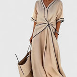 Constance | Women's Cotton Wrap Maxi Dress